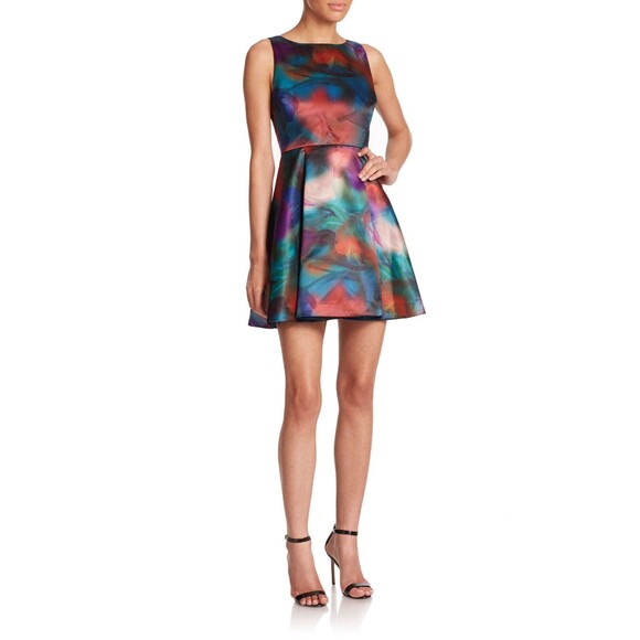 Alice + Olivia Dresses & Skirts - New Womens 10 NWT Designer Dress Alice + Olivia Watercolor Dress Lace Back Prett